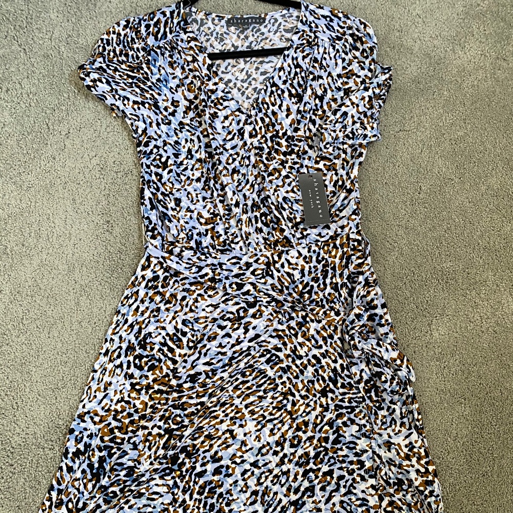 Brown/Blue Leopard print dress
